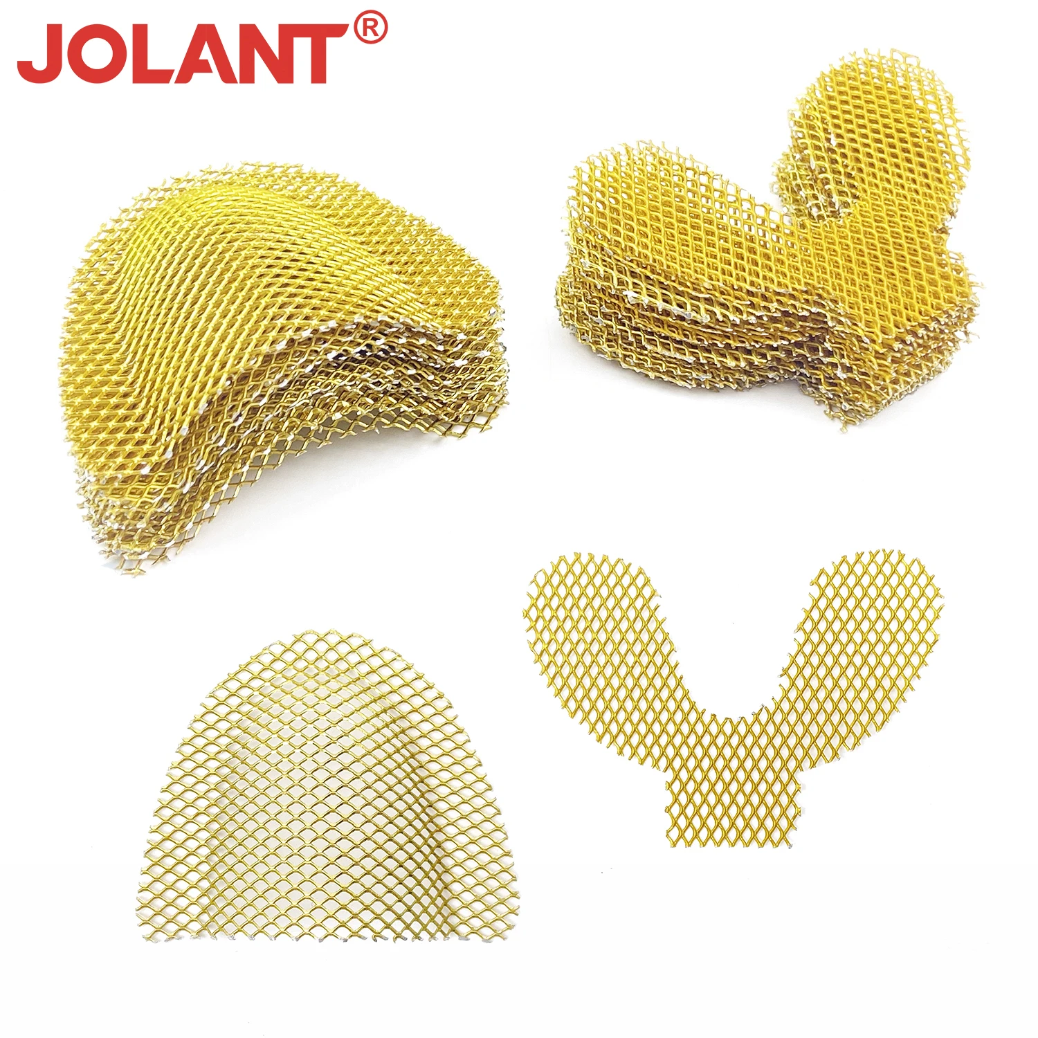 JOLANT 20pcs Dental Impression Metal Net Tray Denture Material Metal Palatal Reinforcement Mesh for Strengthen Upper/Lower Teeth