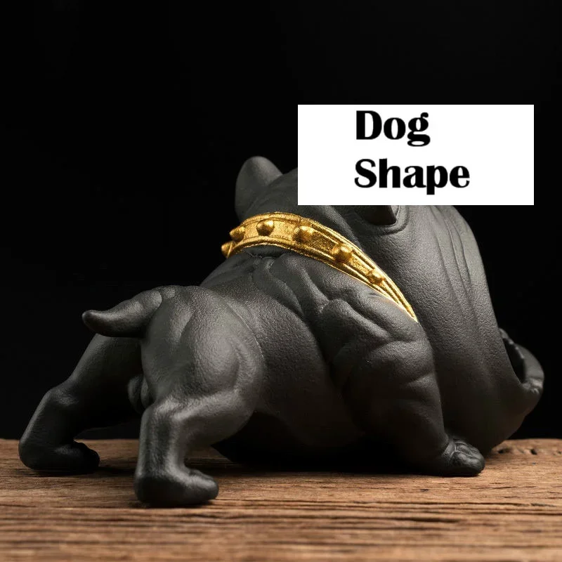 Creative Ceramic Dog Shape Office Ashtrays Smoking Ash Tray Cigarette Holder Desktop Storage Organizer Office Home Ornament Gift