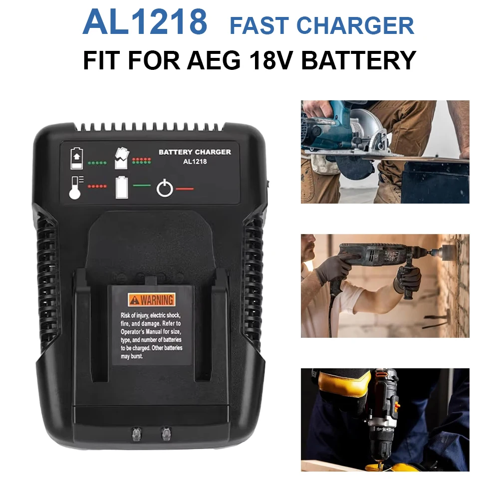 

Charger AL1218 for AEG 18V Lithium Battery L1815G L1820R L1820S L1825R L1830R L1840R High Quality Fast Charging 2A