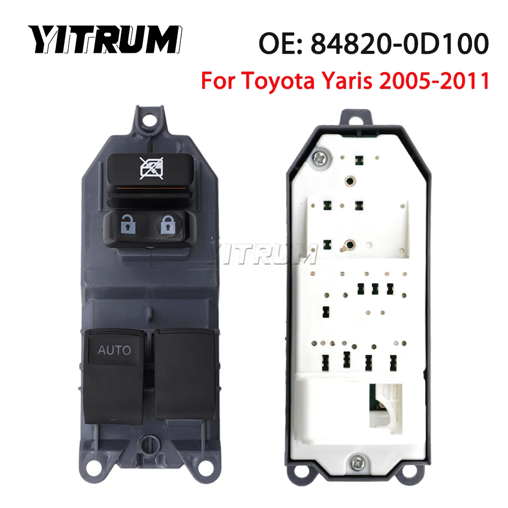 

YITRUM LHD Master Power Window Lifter Switch Button For Toyota Auris Hybrid 2007 2008 2013 Yaris 2005 2006 2011 84820-0D100