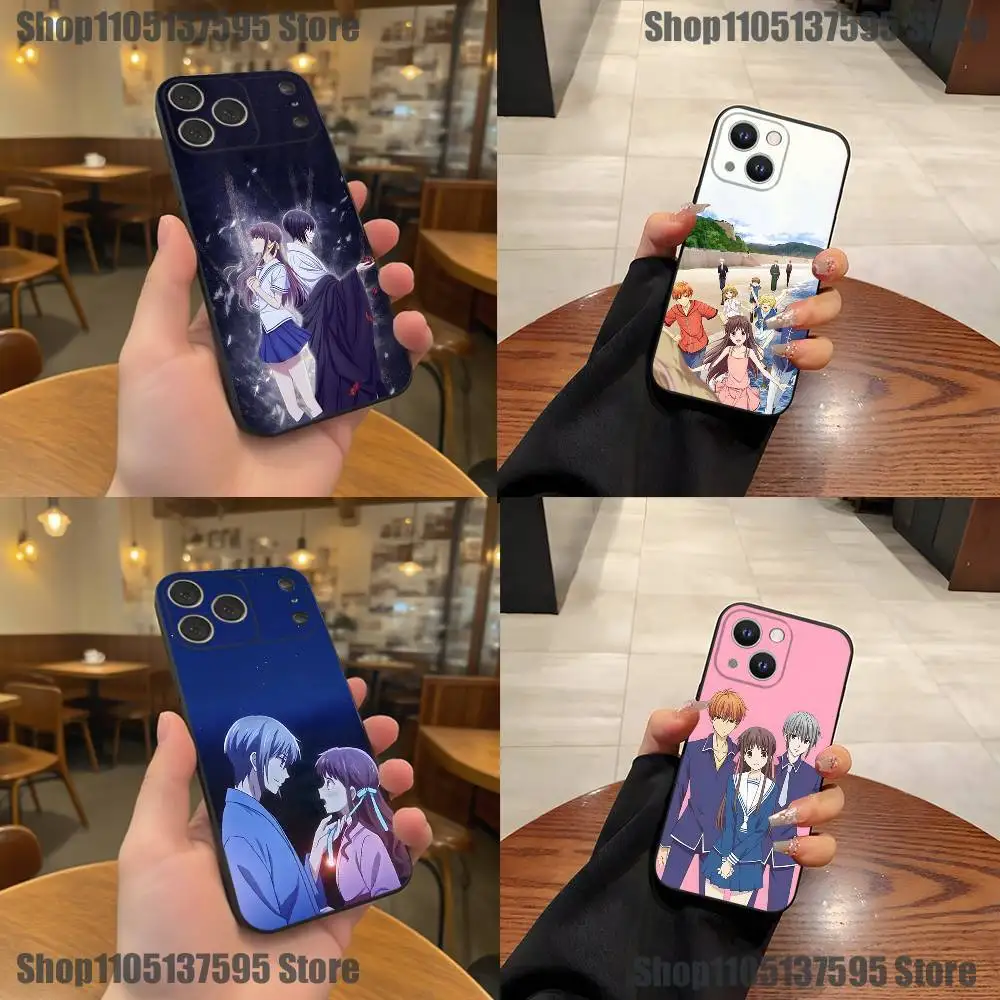 

Anime F-Fruit B-Baskets Phone Case For iPhone 17,16,15,14,13,12,11,Pro,XS,Max,XR,Plus,E,SE4,Mini Black Soft Cover