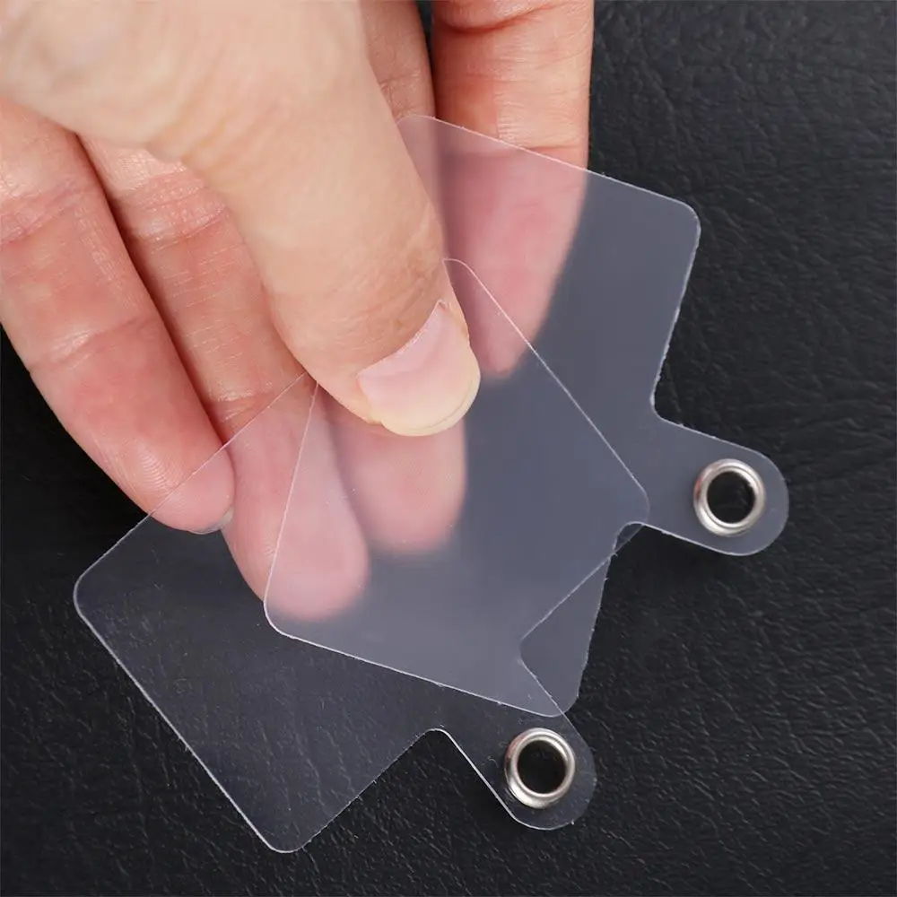 Anti-lost Phone Tether Patch Stainless Steel Safety Cellphone Strap Gasket PVC Ultra-thin Phone Lanyard Straps Patch