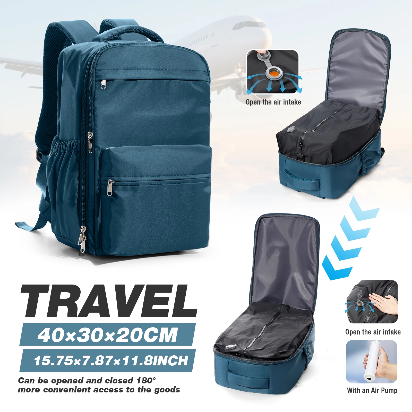 

Ryanair Airlines Underseat Cabin Bag 40x30x20 Travel Duffel Bag Carry on Hand Luggage Travel Bag for Women Men,Vacuum Backpack