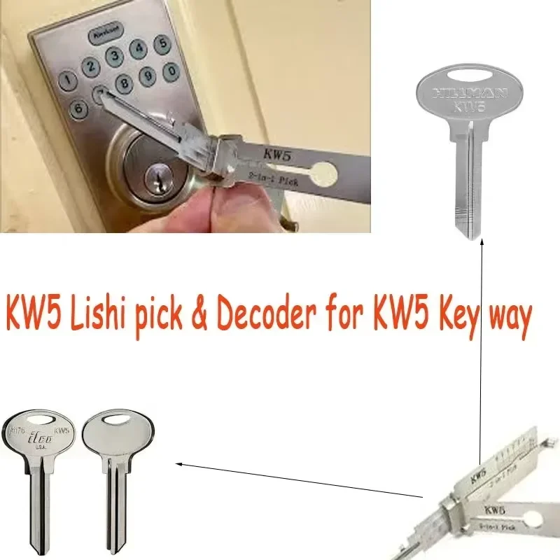 

2 in1 Locksmith Master Key Decoder Micha Decoder Hackers for Topolino Herramienta Ganzua Lishi Lock Picking KW1 KW5 SS001 SS002