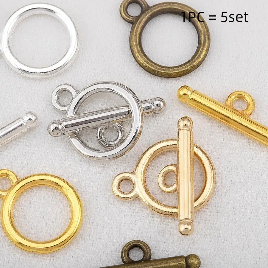 1/5/10/20/50/100pcs Pairs of Shiny Round OT Buckles, Connecting Buckles for Bracelets and Necklaces, Finishing Buckles, OT Buckl