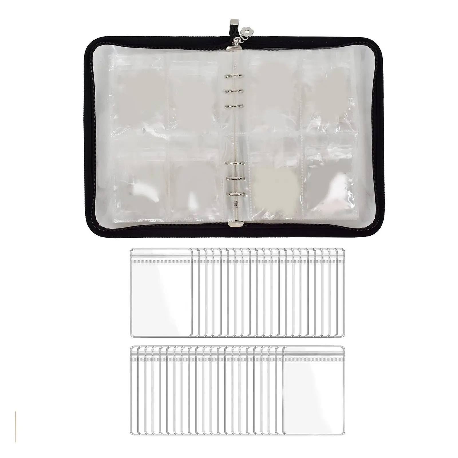 Multifunctional Earring Organizer Pocket Transparent Jewelry Storage Bag Portable Large Capacity Book for Travel Necklace