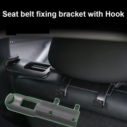 2023 Car Interior Accessories for Tesla Model Y Rear Seat Safety Belt Holder with Hook for Rear Trunk Modified Guide Limiter