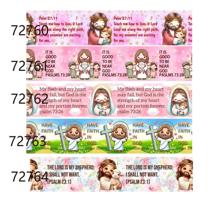 

(5yards) 38mm 75mm 50mm Printed Cartoon Grosgrain Ribbon for Hairbows Craft Materials DIY Handmade Decoration Accessories