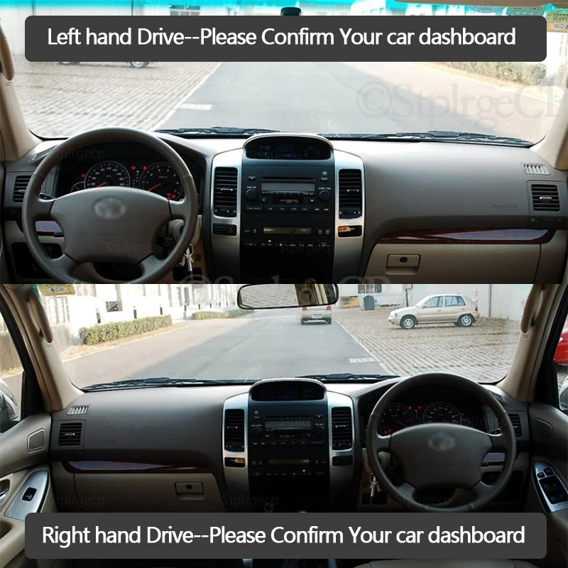 for Toyota Land Cruiser Prado 120 J120 2003~2009 Leather Car Dashmat Dashboard Cover Dash Mat Accessories Left Right Drive