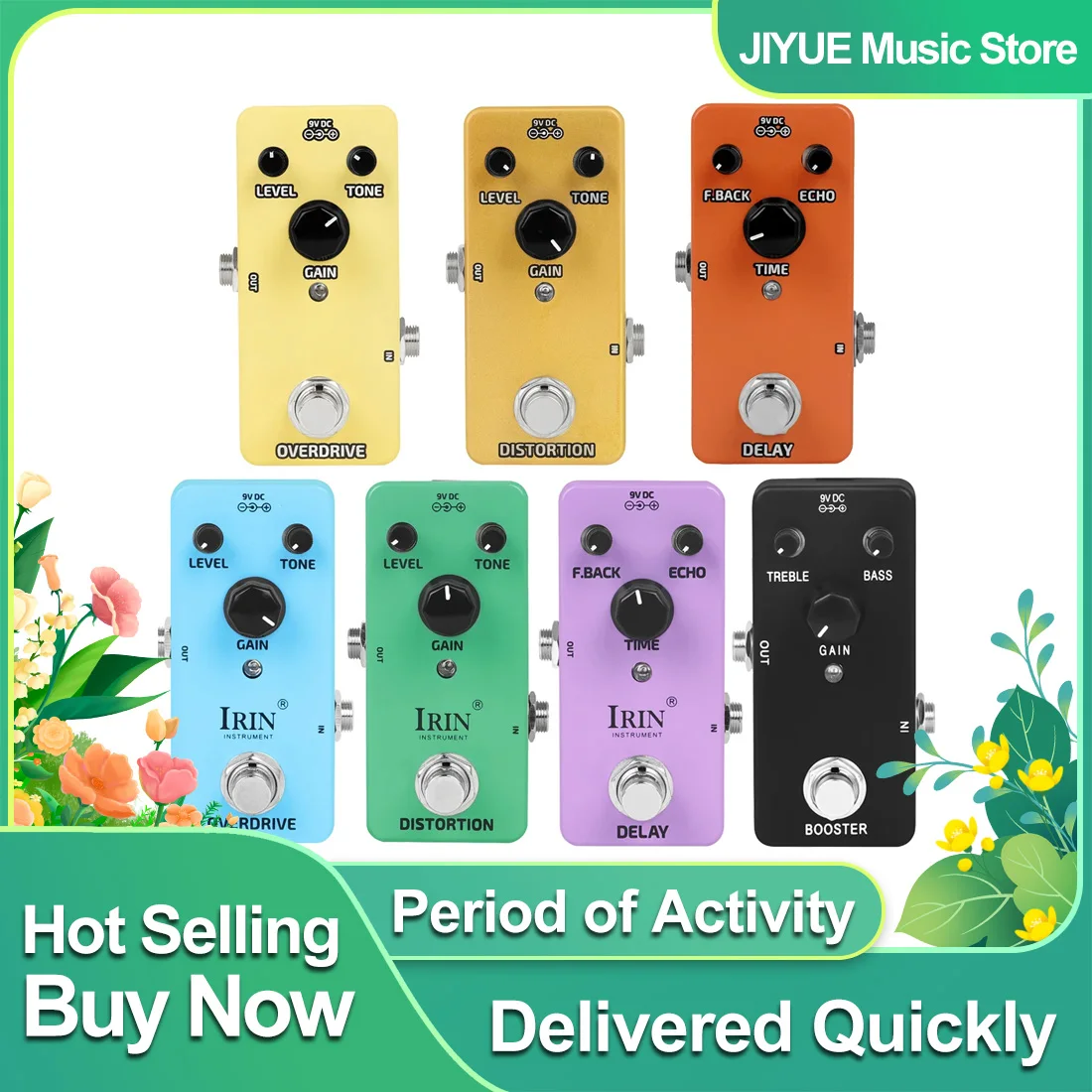 Electric Guitar Effect Pedal Delay Distortion Overdrive Pure Booster Effect True Bypass Pedal Electric Guitar Accessories