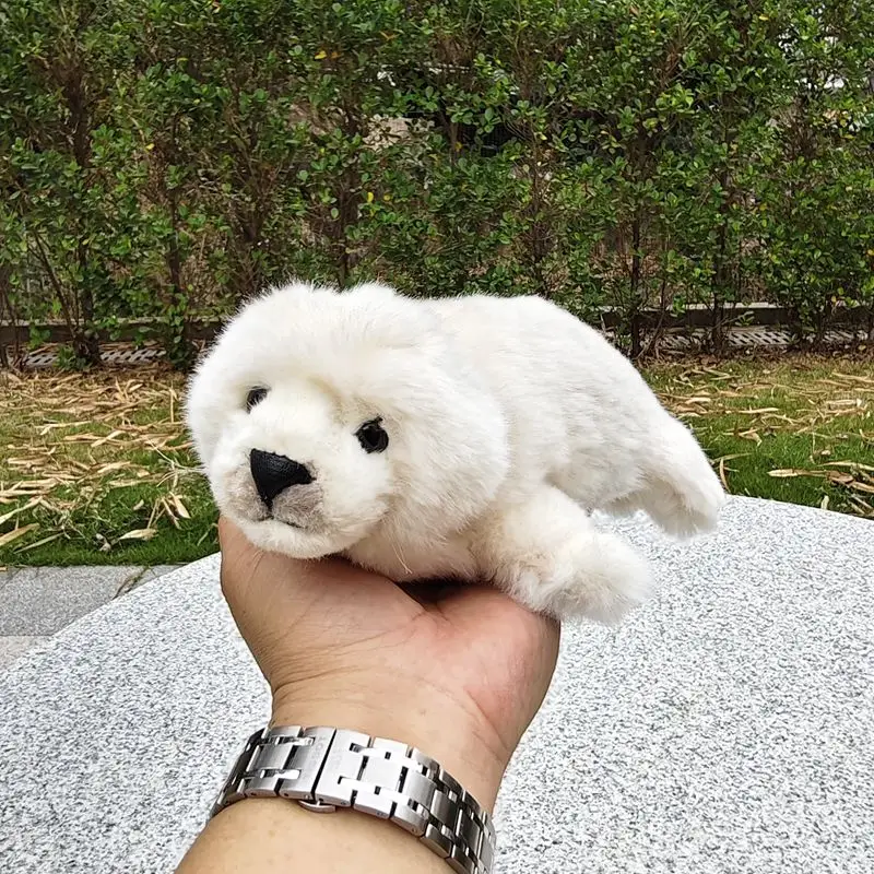 

Super Cute Simulation Fur Seal Plush Toy Fur Sea Lion Doll Beige White Cloth Doll Simulation Stuffed Doll Kawaii Toy Gifts