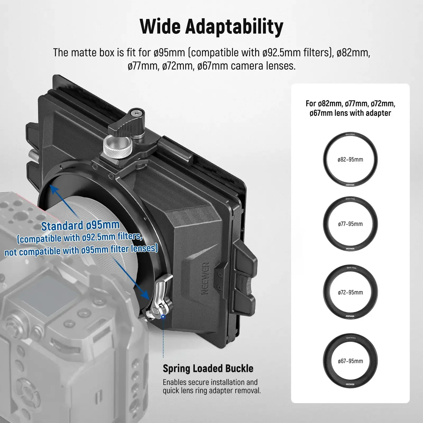 NEEWER Mini Matte Box with 4x5.65\