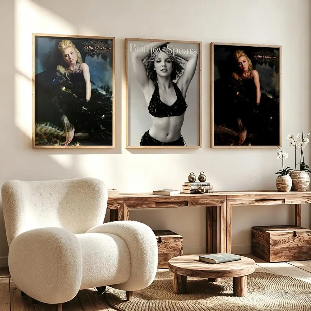 music Kelly Clarkson Poster Poster HD Waterproof Self Adhesive Wall Art Print Decor for Bedroom Living Room Gift
