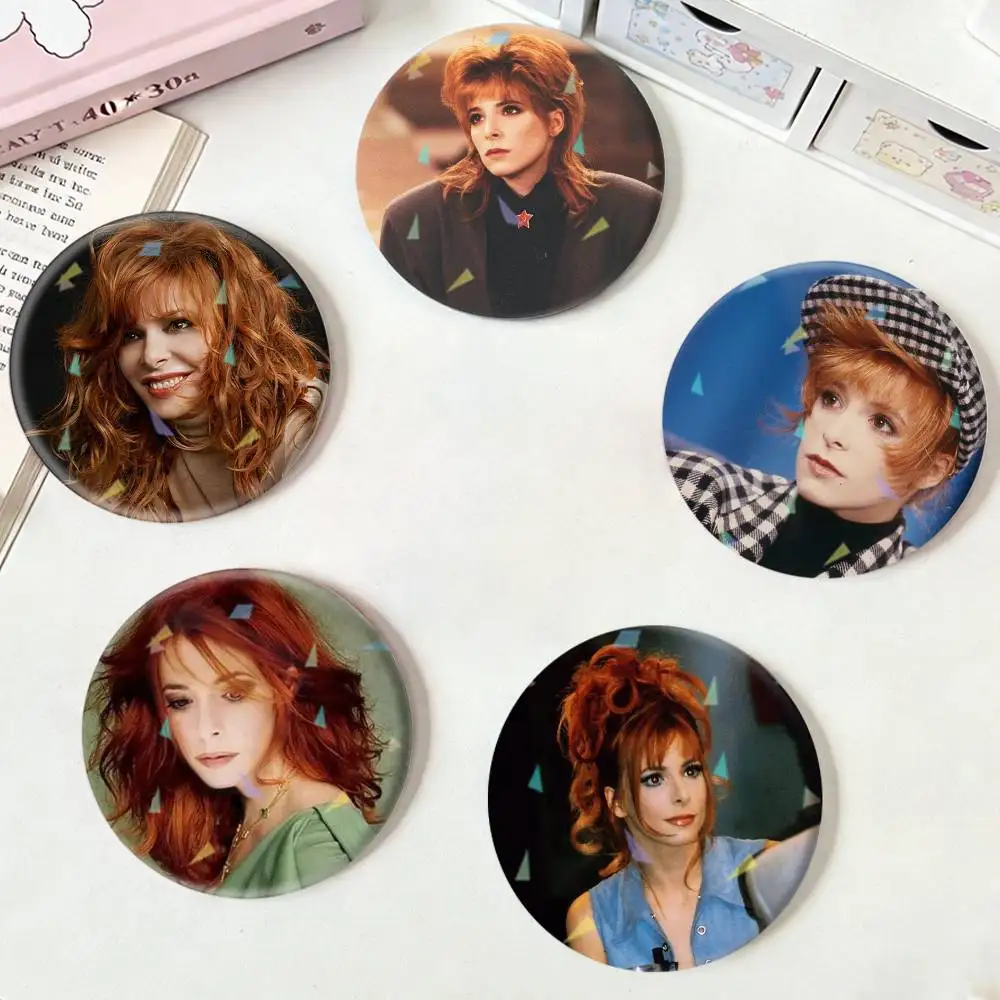 

M-Mylene Farmer Badges Niche Design Brooch for Backpack Lapel Pins Creative Accessories