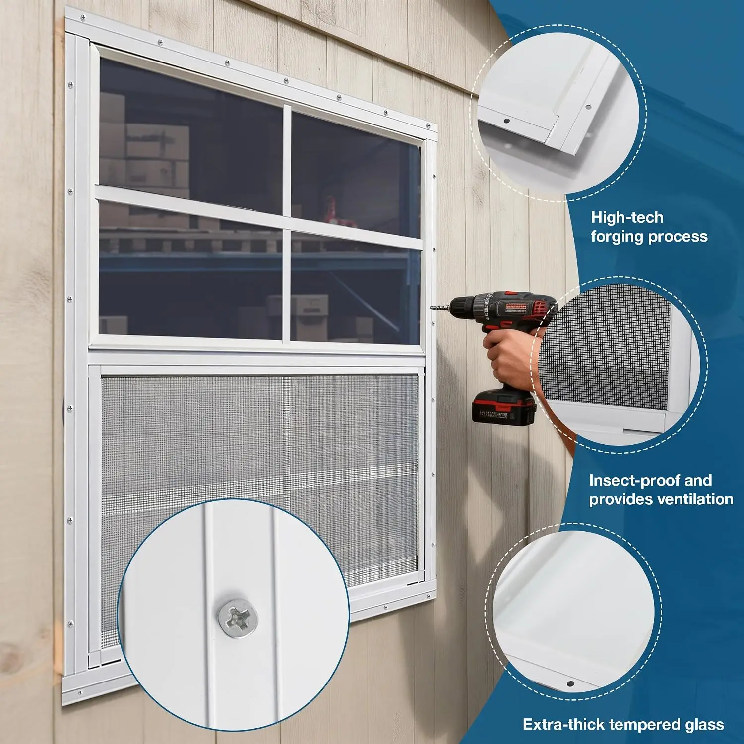 Shed Windows 2 Pack, Chicken Coop Windows 30