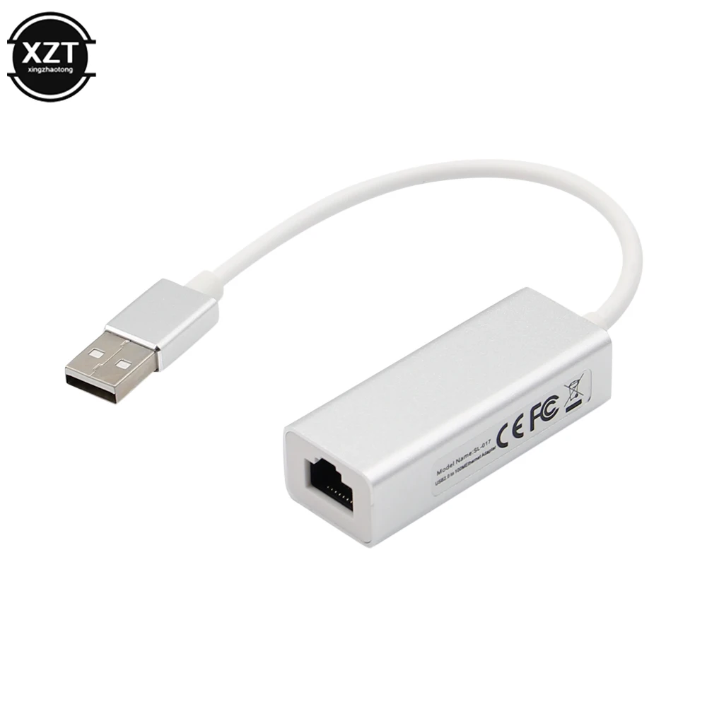 USB Ethernet Adapter Network Card Free Driver USB To RJ45 Million LAN Network Adapter Convertor Cable 100Mbps for PC Chip SR9900