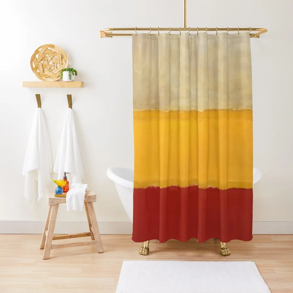

Mark Rothko - White, Red on Yellow Shower Curtain Cover Bathroom Box Toilet Accessories Bathroom Curtain