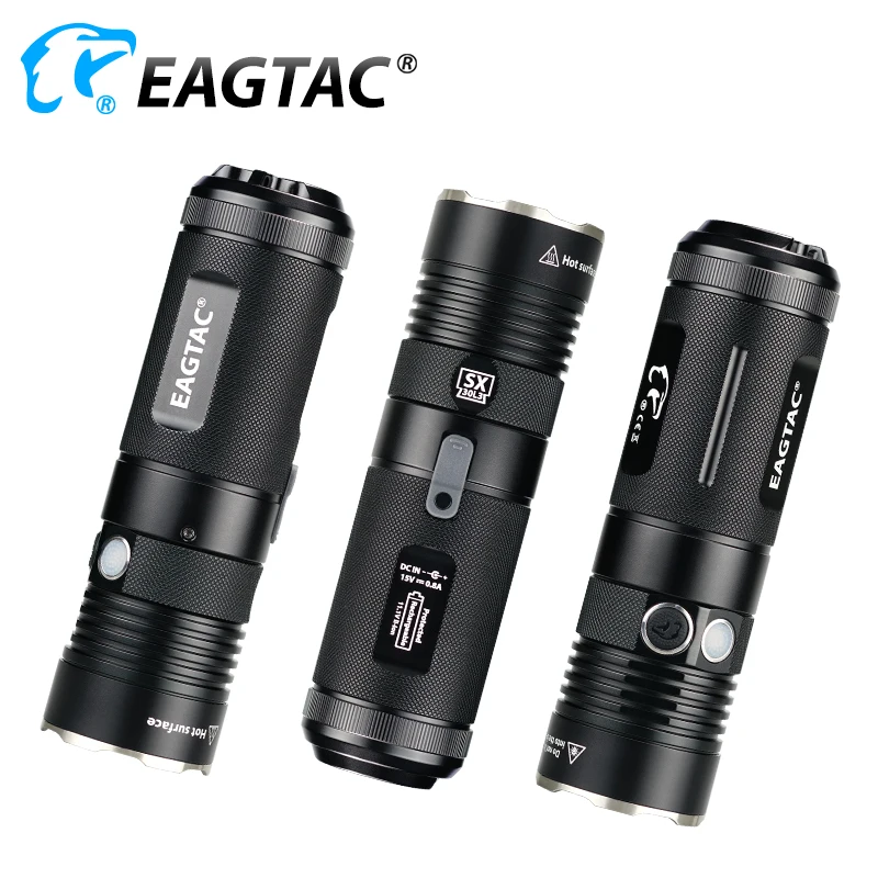 EAGTAC SX30L3-R LED Flashlight XHP70.2 4850 Lumens Compact Torch Five Outputs Buit in Rechargeable 18650 Battery Pack
