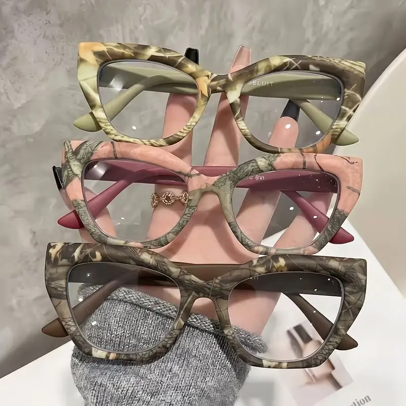 3-Pack of New Stylish Cat-Eye Color-Blocked High-Quality Women's Trendy Elegant Luxury Reading Glasses, High-End Youthful Artistic Ultra-Light Anti-Blue Light Reading Glasses, Computer/Tv/Mobile Phone Reading Glasses, Fashionable and Comfortable for Daily Wear