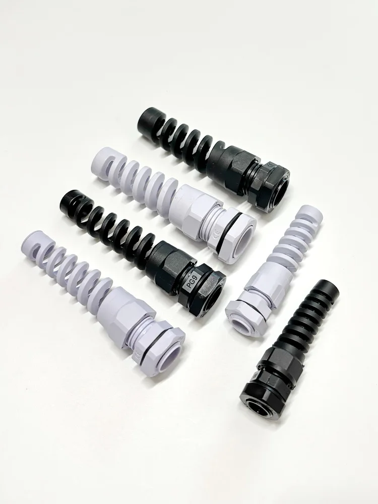 

PG Thread Series Nylon Plastic Black White Waterproof Joint With Tail Cable Fixing Gland Head Wire Seal Locking Connector