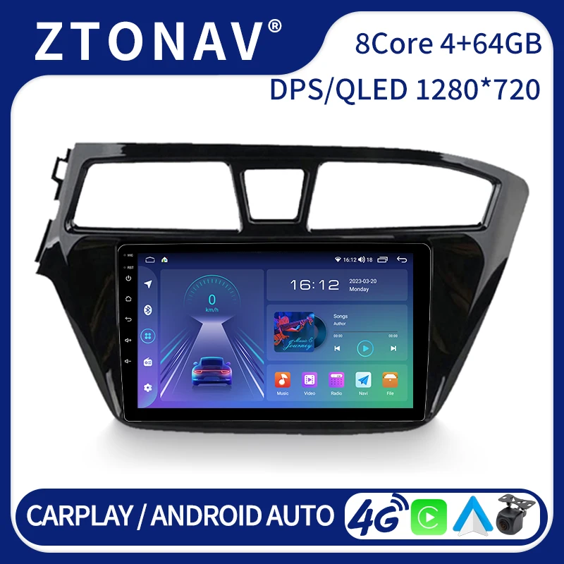 

Car Radio Stereo For Hyundai i20 LHD 2015 2016 2017 2018 Car Stereo Media Video Player Headunit GPS Navigation Carplay 2 Din