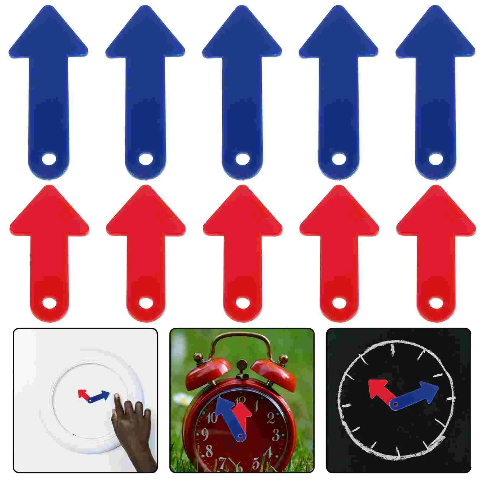 Creative Clock Hands Analog for Classroom Kids Telling Time Finger Kit Spinners Toys Circle Learning Center Game Educational