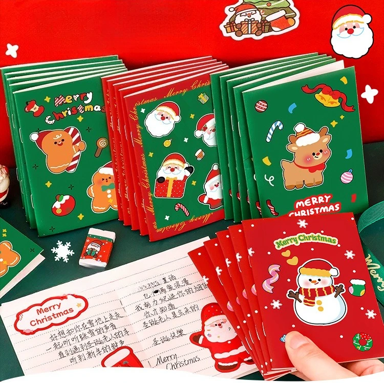 4/12/24 stücke Nette Weihnachten 64k Notebook Student Cartoon Mini Weiche Tasche Schreibwaren Buch – Detail 1