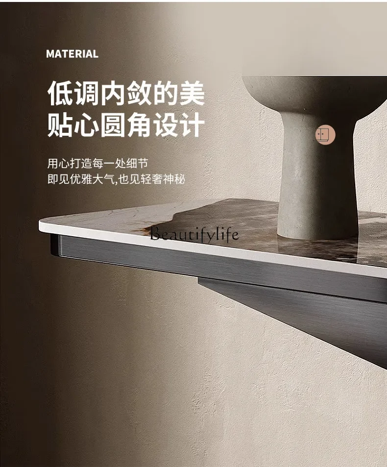 ld25 Italian light luxury entrance table Modern simple living room entry rock slab entrance table