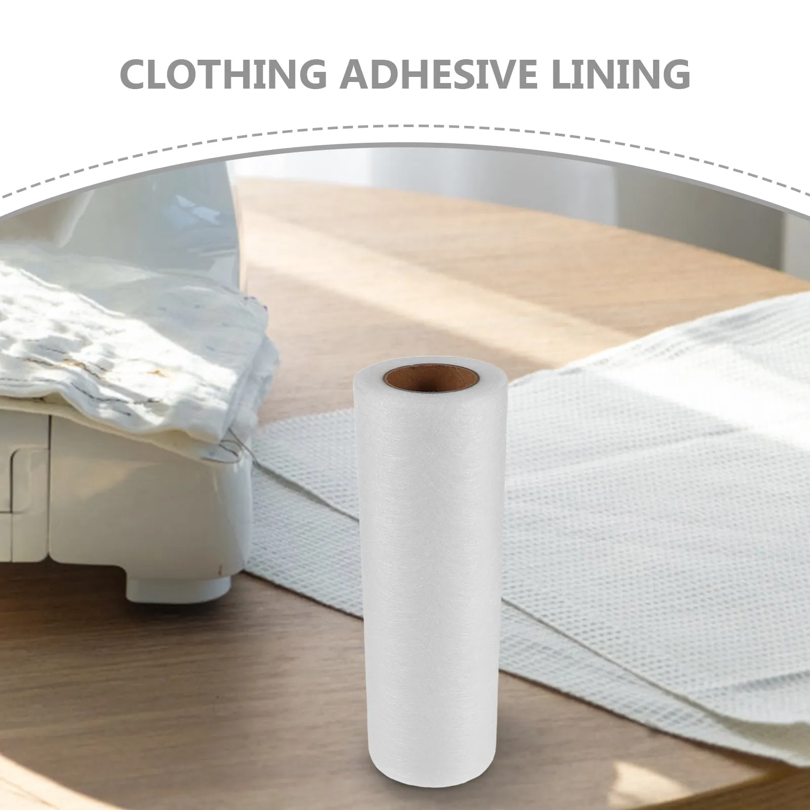 1 Roll Double Sided Fusible Interfacing Non-Woven Breathable Adhesive Web for Sewing Hemming Fabric Bonding Craft Projects Heat