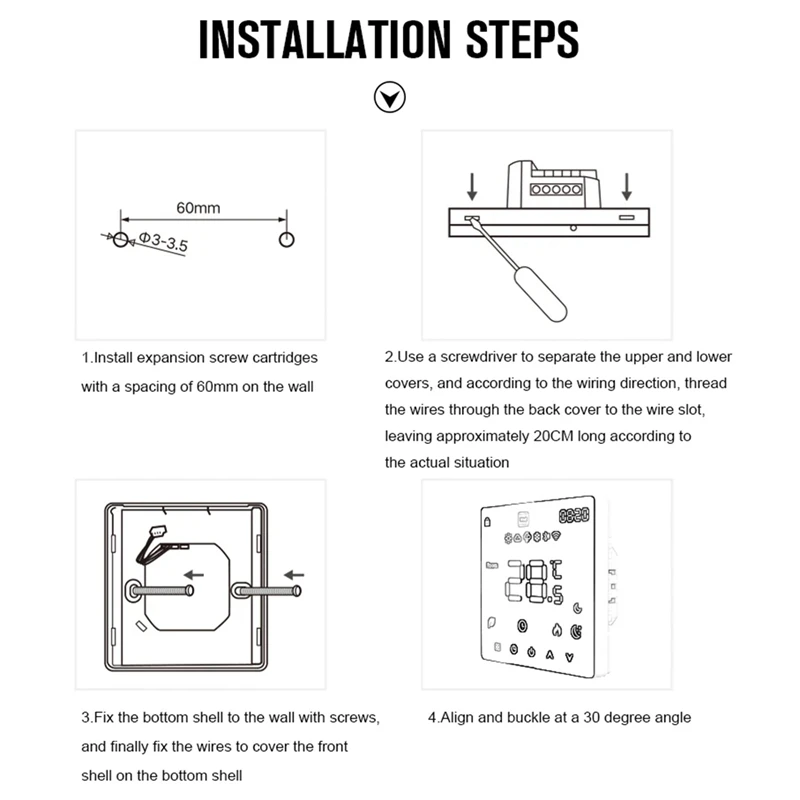 A16R-Tuya Wifi Smart Thermostat Electric Floor Heating TRV Water Gas Boiler Temperature Voice Remote Controller