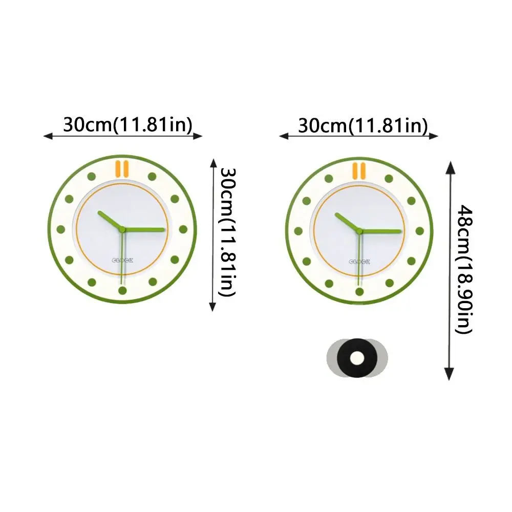 Fashion 30cm Modern Wall Clocks Hanging Mute Wall Hung Clock Round Digital Wall Clocks Study