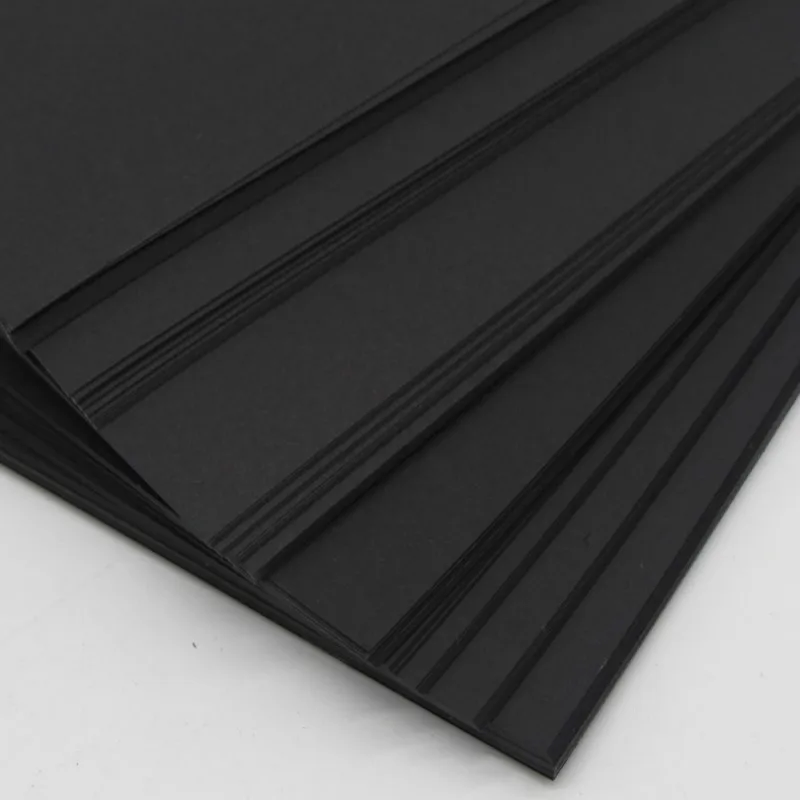 80-350g Blank Black Paper cards DIY Graffiti Black card Paper A4 A3 4K 8K Greeting Postcard Cardboard Scrapbook Drawing Paper