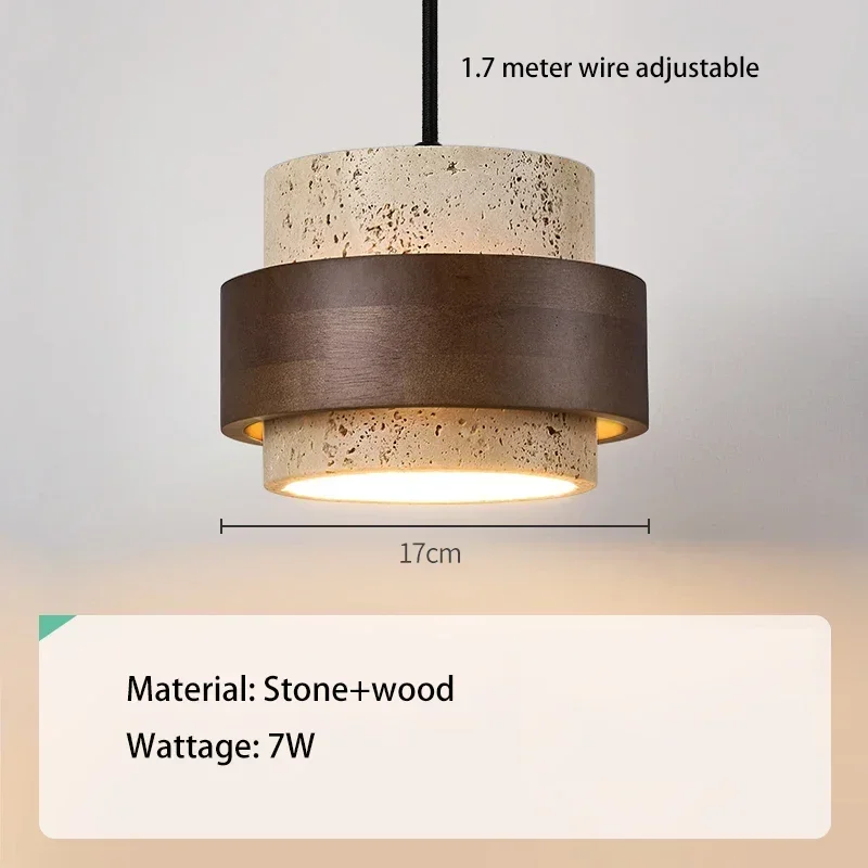 Led hanglamp slaapkamer naast kroonluchter klein steen licht hout walnoot kleur hangende verlichtingsarmatuur retro bar restaurant