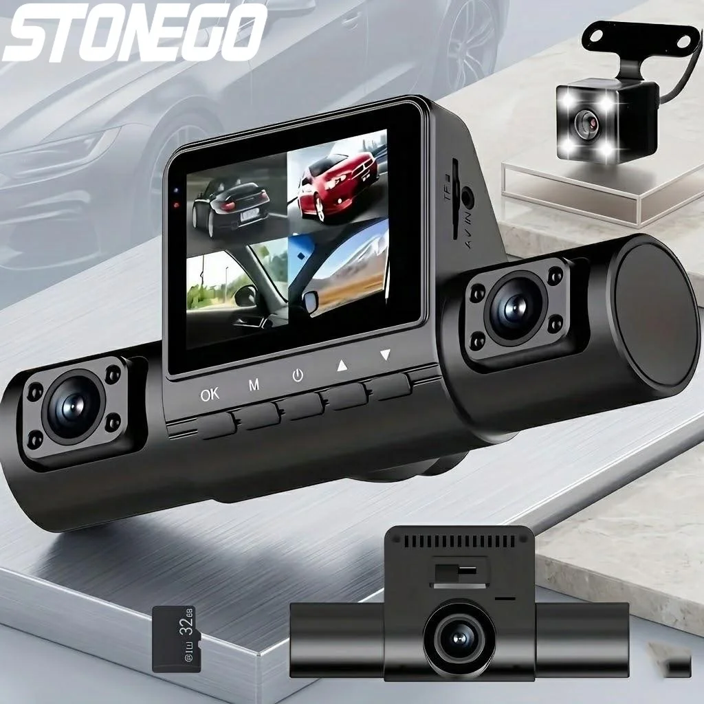 

4 Lens Dash Cam 1080P Full HD Car DVR 4 Channel Wide Angle Loop Recording G Sensor Parking Monitor Night Vision Support 128GB