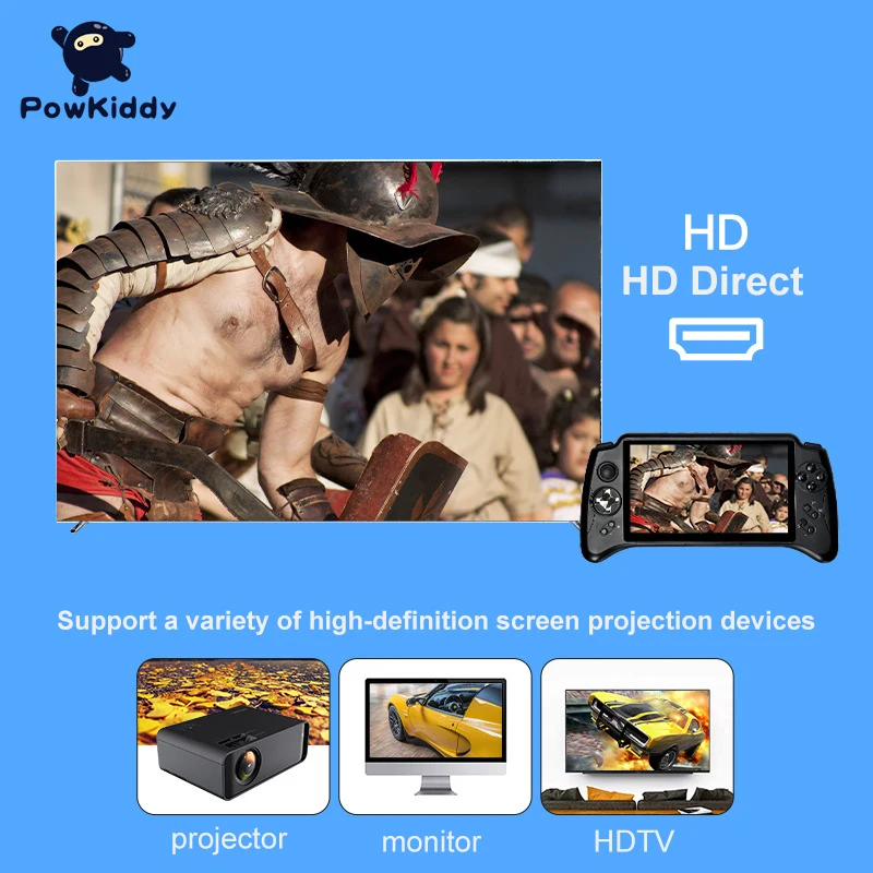 Powkiddy new product x17 Android handheld 7-inch large-screen handheld PSP game console DC/ONS/NGPMD arcade
