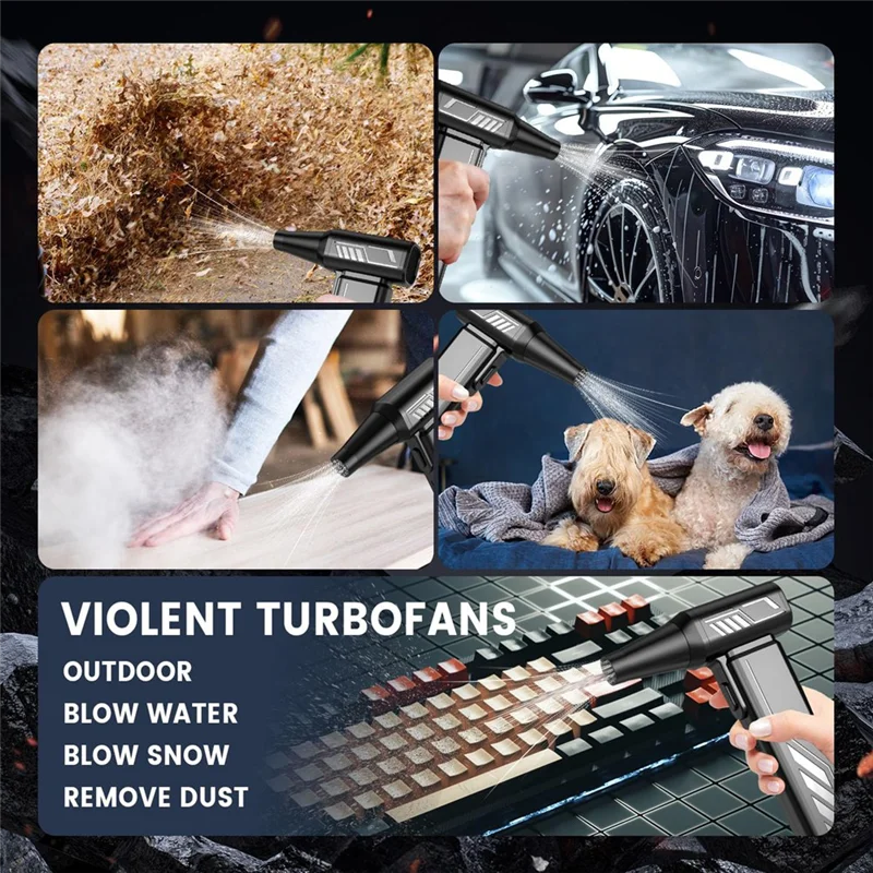 ALIM-Compressed Air Duster,Turbo-Fan-Pc Duster Electric Brushless 300000RPM-Air Duster Blower Portable Jet Turbo Fan