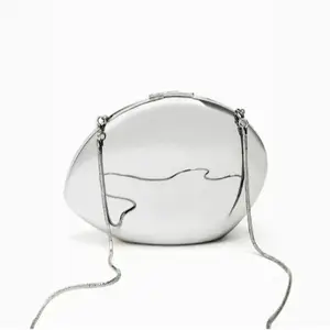 Metallschalen -verdrängte Kupplungsbeutel für Frauen, glatte Oberfläche des Spiegels, Gold- und Silbertasche, süße Nacht -Githesale, 2022 8 Spiegeltasche der Hauptverkäufe - №4