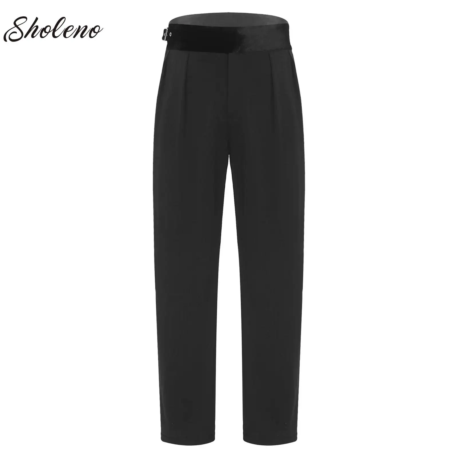 

Men Women Latin Dance Pants Adult Ballroom Dance Competition Costume High Waist Cha Cha Salsa Waltz Performance Trousers