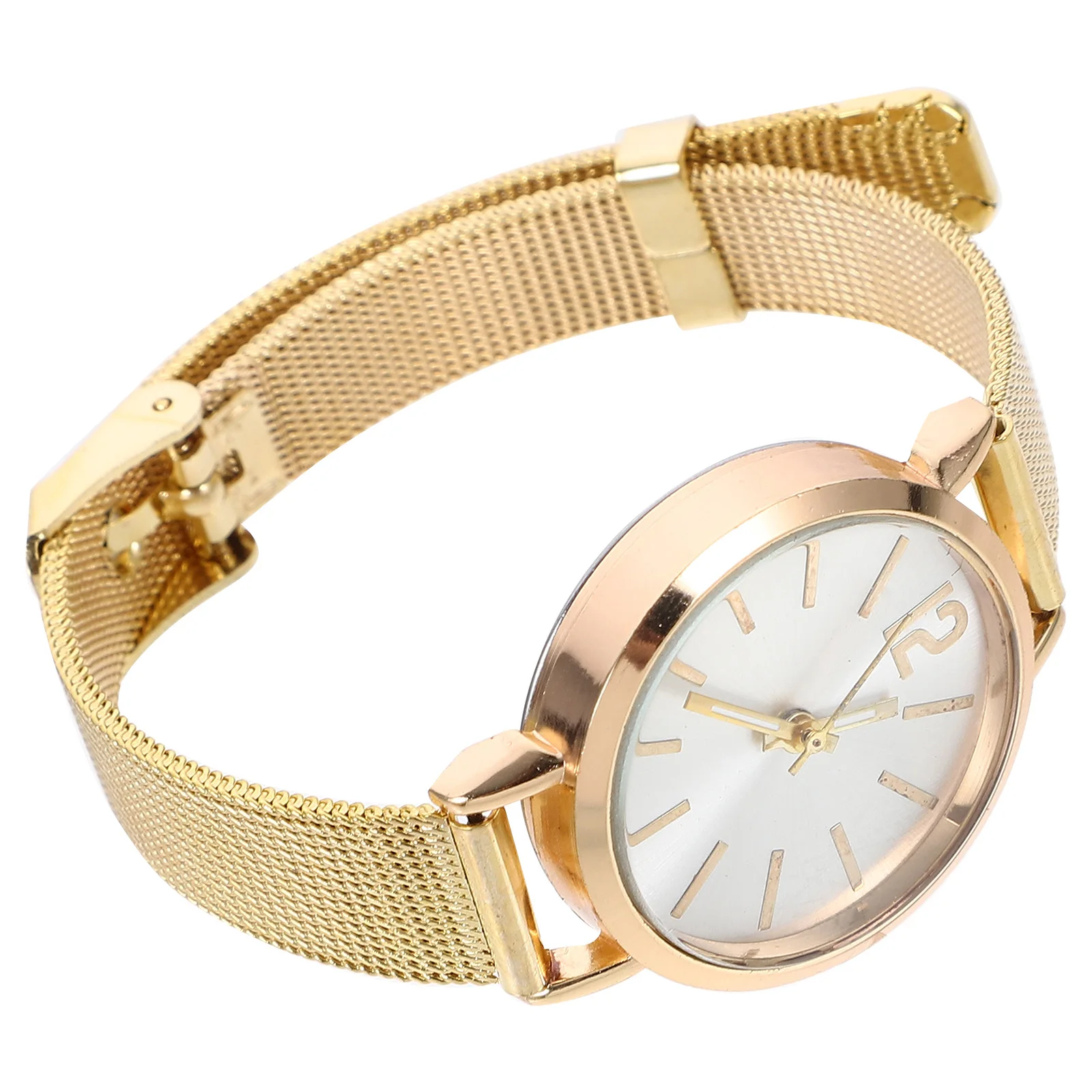 

Fashion Quartz Watch Women Watches with Mesh Belt Golden Sturdy Durable Ladies Bracelets Christmas Birthday Gifts