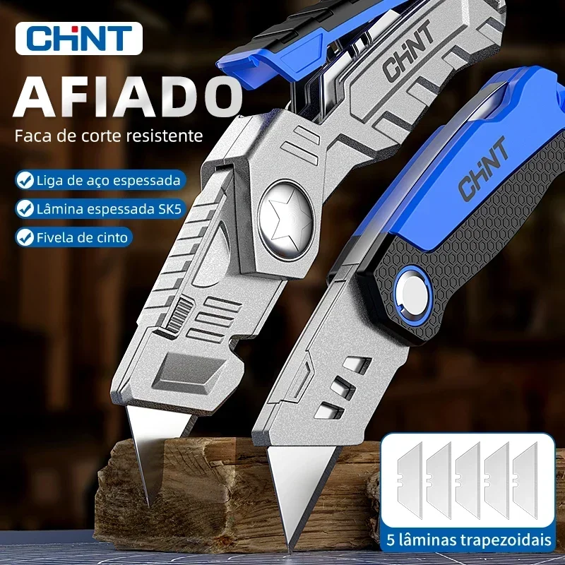 Multi-purpose utility knife retractable Heavy-duty steel folding Heavy-duty steel folding industrial-grade knives Cutting Sharp