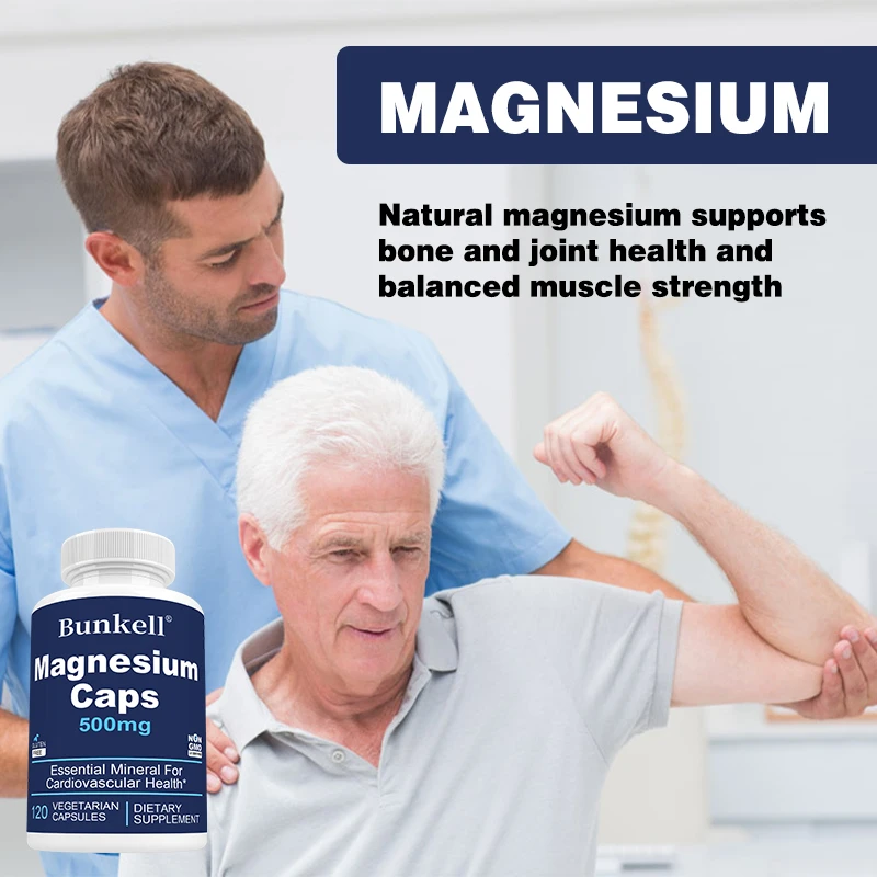 Magnesium 500 Mg Capsules, Highly Absorbed, Supports Brain, Memory and Cognition, Promotes Joint Health