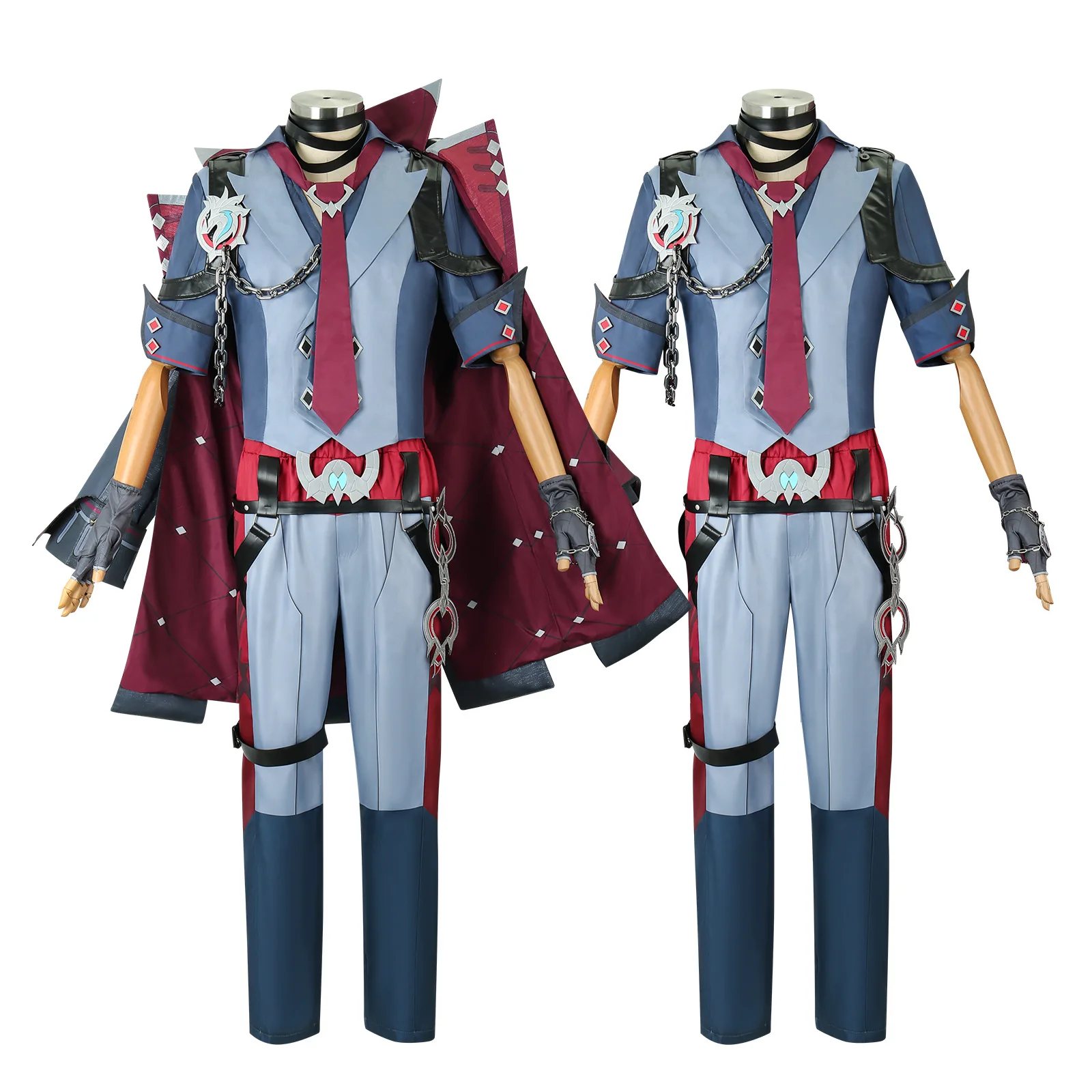 Genshin Impact Wriothesley Cosplay masculino, uniforme anime, peruca, fantasias de jogo de Halloween, estilo chinês