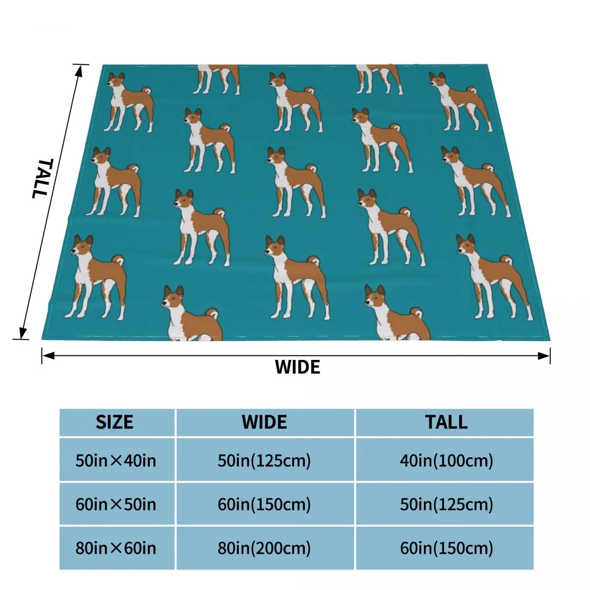 Funny Basenji Poodle Blankets Dog Animal Print Fleece Funny Warm Throw Blankets for Home Winter