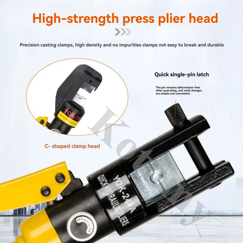 6T/8T/12T Manual Hydraulic Tool Crimping Pliers Copper Aluminum Nose Crimping Pliers Portable Cable Crimping Tool