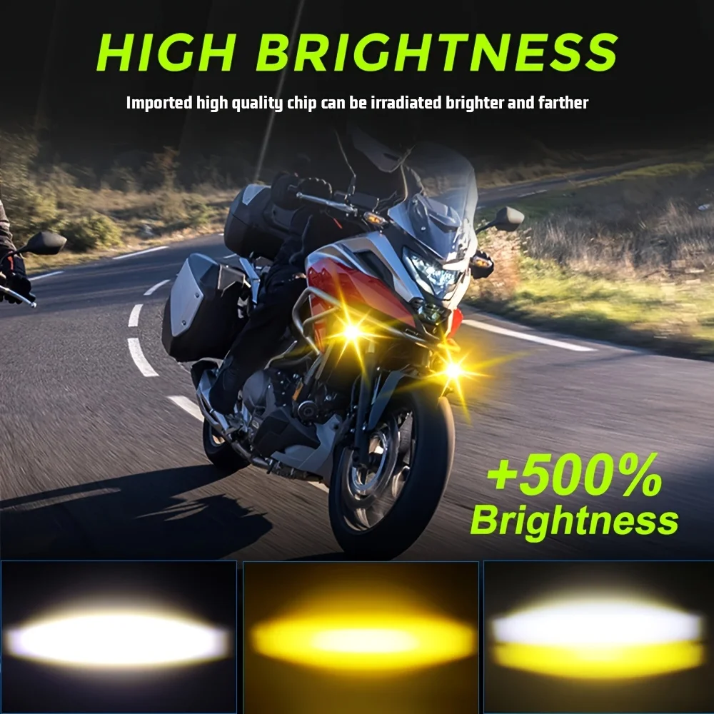 4 Zoll Weiß-Gelbe Zweifarbige Zusatz-Nebelscheinwerfer Fern-/Abblendlicht Offroad LED-Scheinwerfer für Auto LKW SUV 12V Zubehör – Detail 4