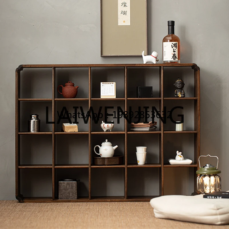 GZ-Z Solid Wood Tea Set Storage Rack Display Stand Chinese Duobao Pavilion Tea Set Storage Rack