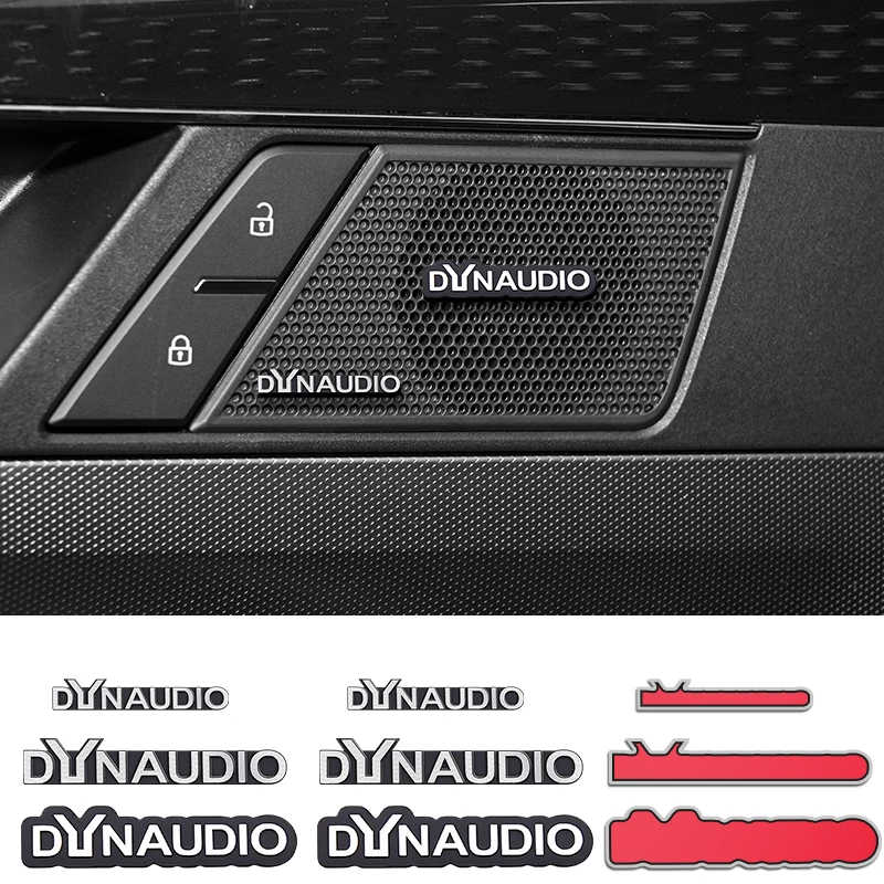 5pcs/10pcs high-quality Metal Dynaudio logo car Hi-Fi Speaker audio Speaker Badge stereo Emblem sticker Auto styling accessories