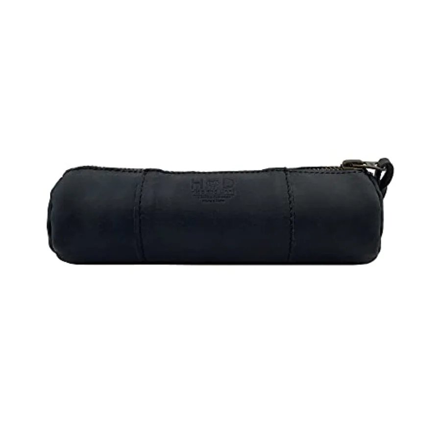 

Rustic Cylinder Case for Keys, Office Supplies, Change, Personal Items, Cables and Dongles, Classic Bag, Full Grain Leather, Ha