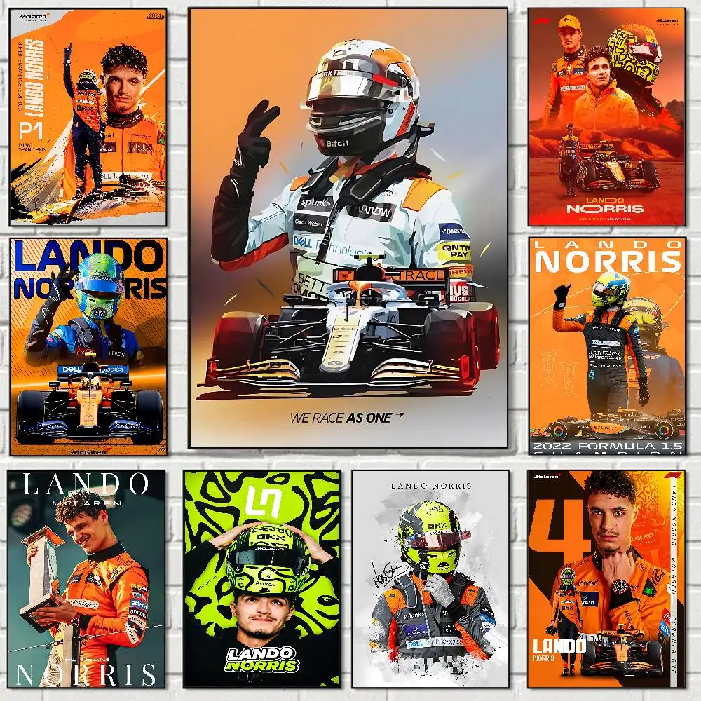 L-Lando N-Norris Formula 1 F1 Race Winner Poster Print A5 A4 A3 A2 Wall Art Decor For Room Office Gift For Fans