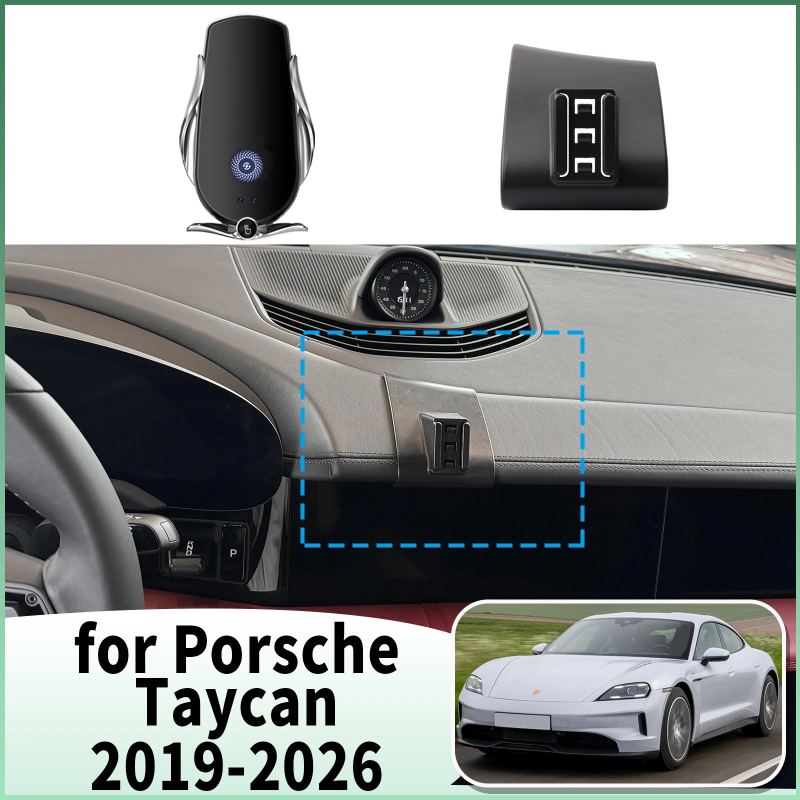 

fit for Porsche Taycan 2019 2020 2021 2022-2026 Specific Dashboard Navigation Phone Holder Mount Design Car​​ accessoires